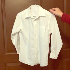 Boys White Button down shirt